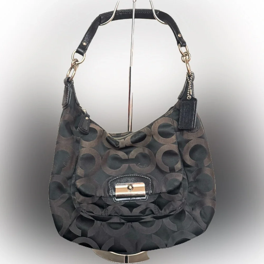 Authentic Coach Signature Nylon Shoulder Bag